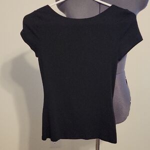 Express Elegant Black Short Sleeve Top
